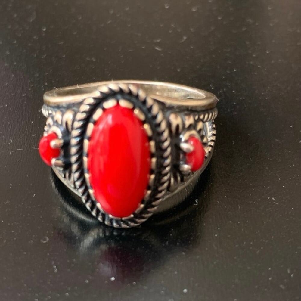 Carolyn Pollack Design Sterling Silver Relios Three Stone Ring Sz 9 Southwest - Picture 2 of 7